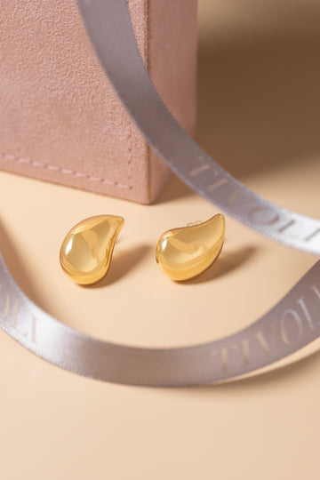 Brinco Gota ouro 18k